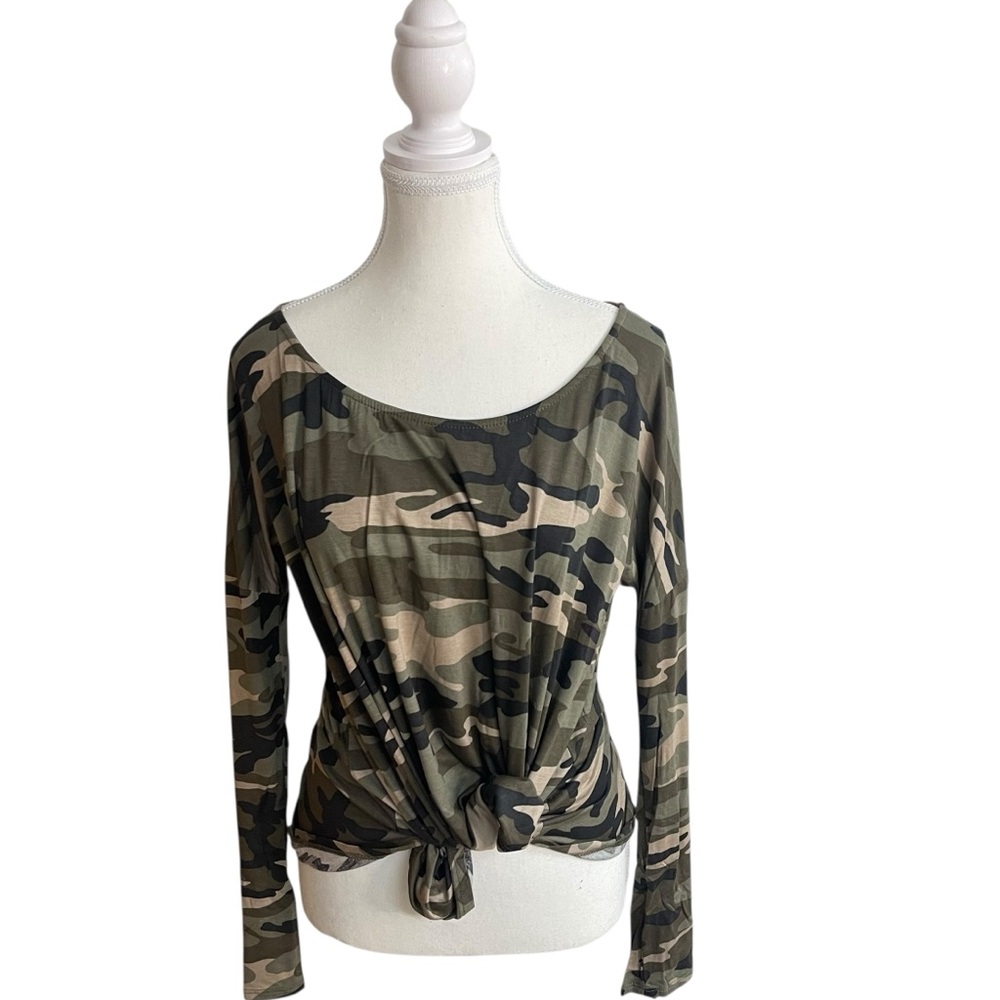 Gorilla Cat Camouflage Jersey Tee Top Green Tan Black